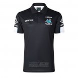 Jersey Polo Cronulla Sutherland Sharks Rugby 2026 Black