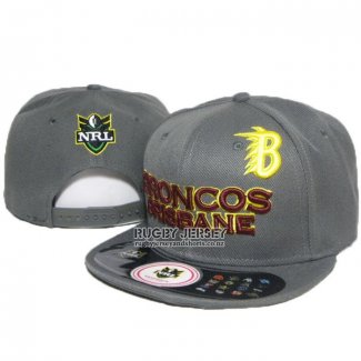 NRL Snapbacks Caps Brisbane Broncos Gray