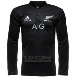 New Zealand All Blacks Long Sleeve Rugby Jersey 2016 Home