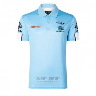 Jersey Polo Cronulla Sutherland Sharks Rugby 2026 Blue