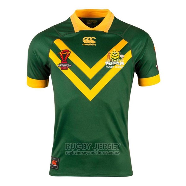 Australia Kangaroos Rugby Jersey 2017 Home | www.rugbyjerseyandshorts.co.nz